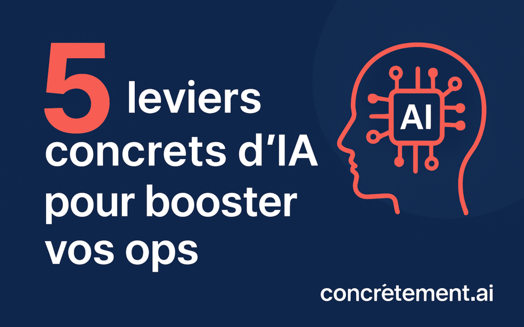5 leviers concrets d’IA pour booster vos ops